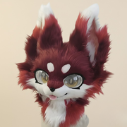 Fursuit Head Fox Kemono Cute White & Red – Handmade | Furry Vera